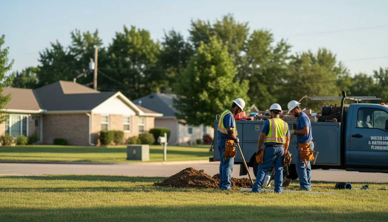Residential water line and bathroom plumbing service in Benson, AZ
